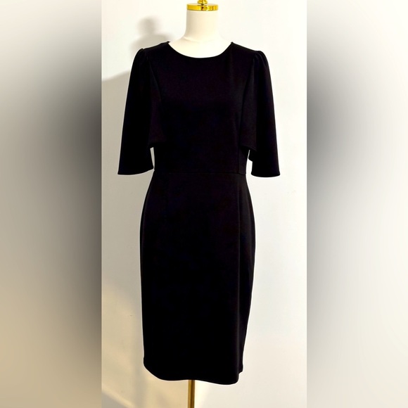 Dressy Flattering Black Dress Size Large. Perfect for elegant occasions LBD - Picture 1 of 9